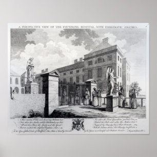A perspective view of the Foundling Hospital Poster