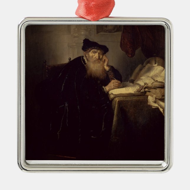 A Philosopher, 1635 (oil on panel) Metal Ornament (Front)