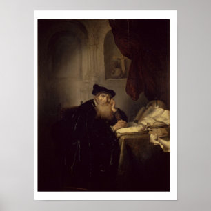 A Philosopher, 1635 (oil on panel) Poster