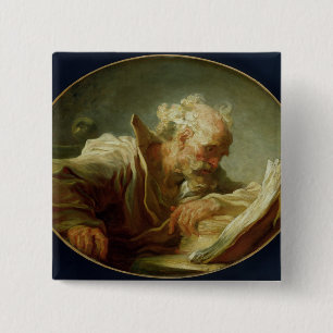 A Philosopher, c.1764 15 Cm Square Badge