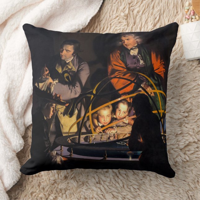 A Philosopher Lecturing on the Orrery Solar System Cushion (Blanket)