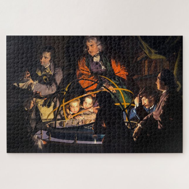 A Philosopher Lecturing on the Orrery Solar System Jigsaw Puzzle (Horizontal)