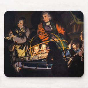 A Philosopher Lecturing on the Orrery Solar System Mouse Pad