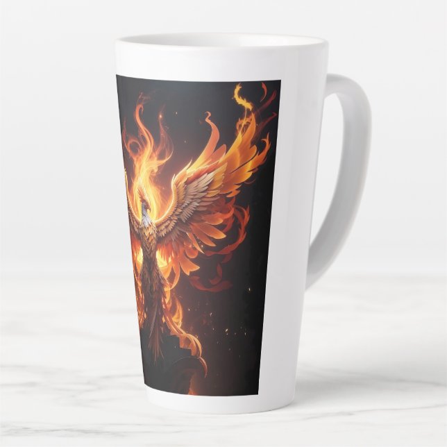 A Phoenix reborn Latte Mug (Right Angle)