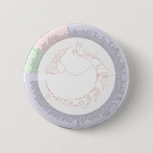 A phylogenetic tree of life Chart 6 Cm Round Badge