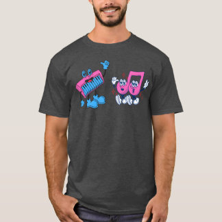 a piano and a pair of music notes friend T-Shirt