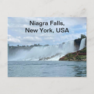 A Pic of Niagra Falls from the New York Side Holiday Postcard