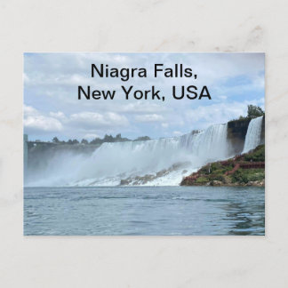 A Pic of Niagra Falls from the New York Side Holiday Postcard