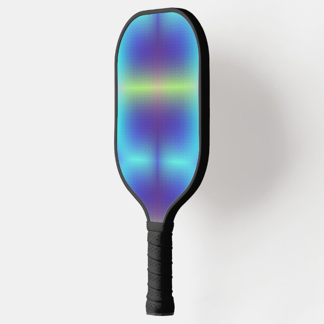 A pickleball paddle with a gradient design  (Left)