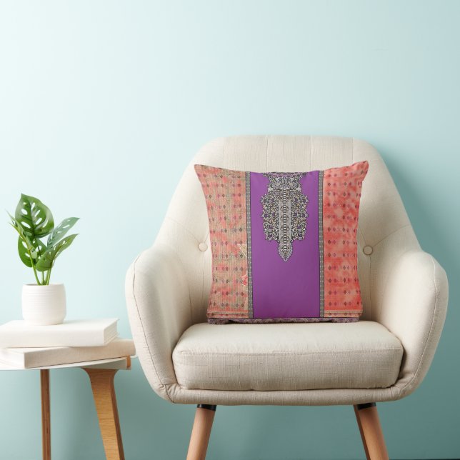 a picture of a scarf with a design on it cushion (Chair)