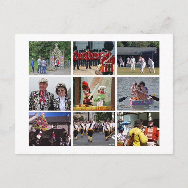 A Picture of England - customs and traditions Postcard (Front)