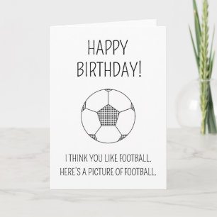 A picture of football - Birthday card