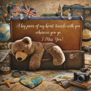 A Piece of My Heart Travels With You Postcard