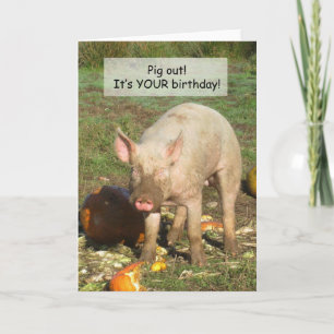 A Pig Birthday Card! Card