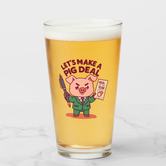 A Pig Deal Glass (Front Filled)