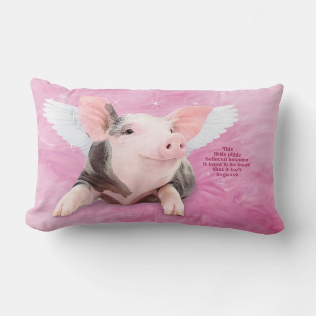 A Piggy Believed Lumbar Cushion (Front)