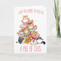 A pile of cats valentine