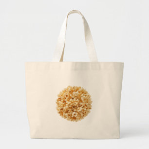 A Pile of Popcorn in a Circle Large Tote Bag