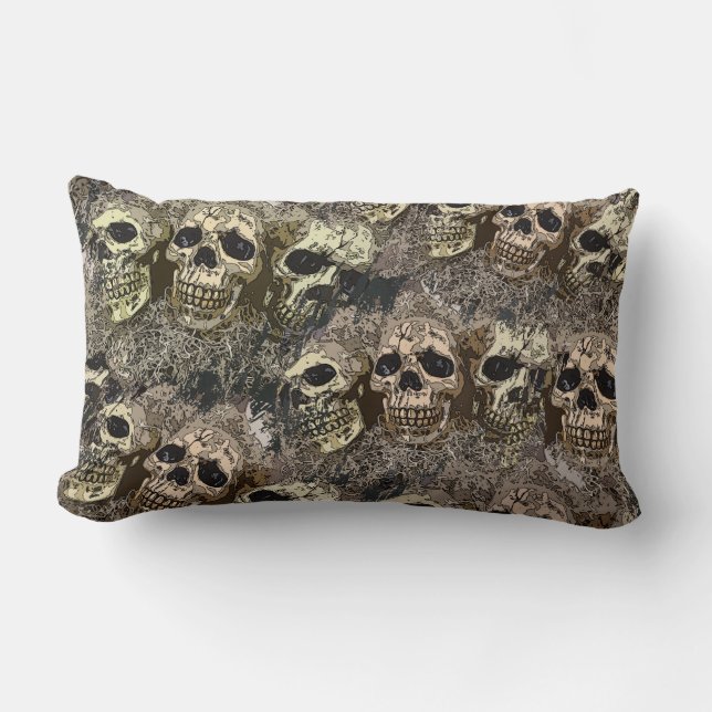 A Pile of Skulls Lumbar Cushion (Front)