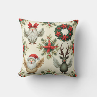 A pillow with Santa on it