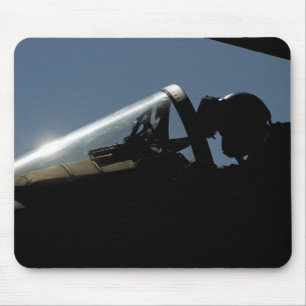 A pilot prepares for take-off mouse pad