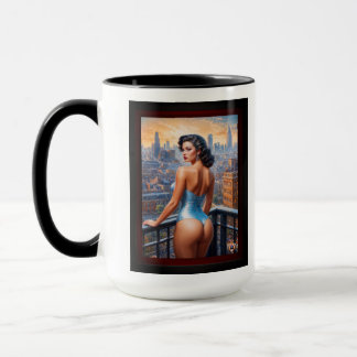 A Pin Up Girl View At Dusk AI Art by Xzendor7 Mug