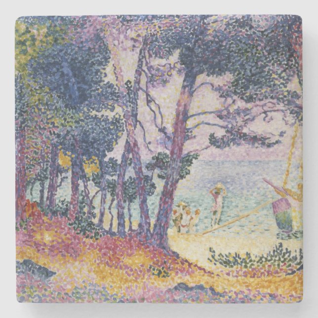 A Pine Grove, 1906 Stone Coaster (Front)