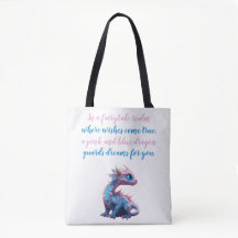 A Pink and blue dragon guards dreams for you