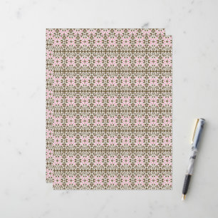 a pink and brown pattern on a white background