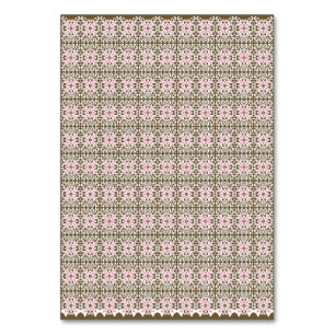 a pink and brown pattern on a white background table number