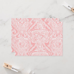 a pink and white abstract design on a white backgr invitation