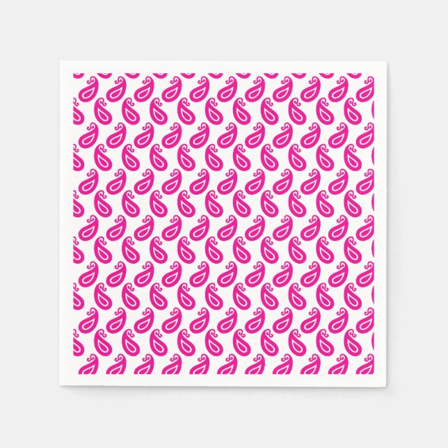 a pink and white background with a pattern napkin (Front)