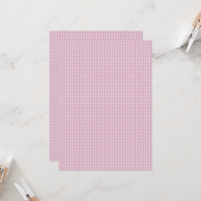 a pink and white background with wavy lines invitation (Front/Back In Situ)