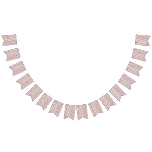 a pink and white striped background bunting