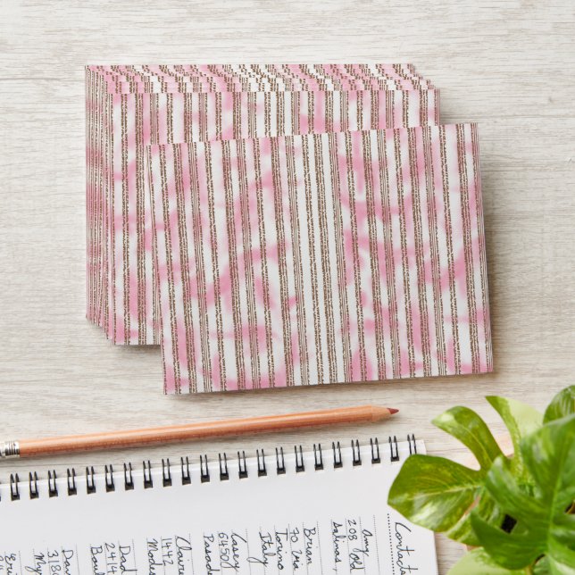 a pink and white striped background envelope (Stacked)