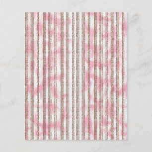 a pink and white striped background flyer