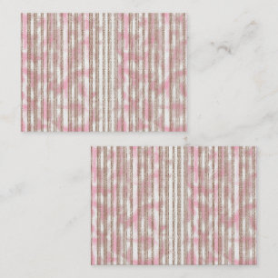 a pink and white striped background place card