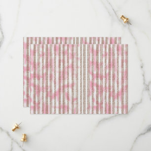 a pink and white striped background save the date