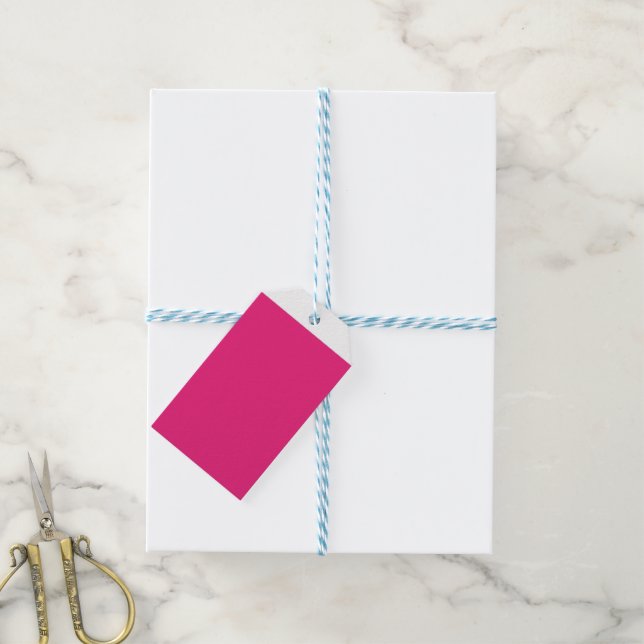 a pink background with a black border gift tags (With Twine)