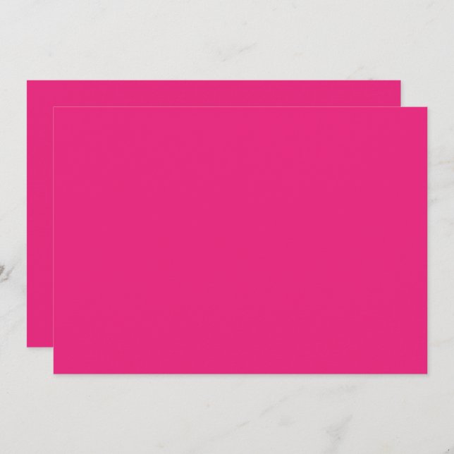 a pink background with a black border invitation (Front/Back)