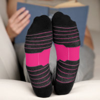 a pink background with a black border