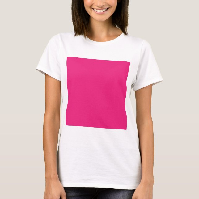 a pink background with a black border T-Shirt (Front)