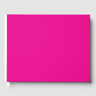 a pink background with a  guest book