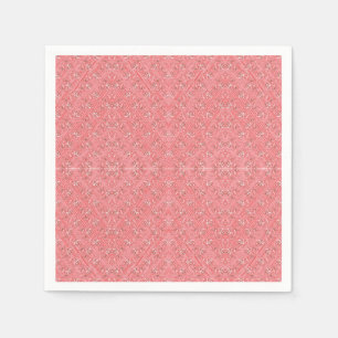 a pink background with a pattern in the middle_ napkin