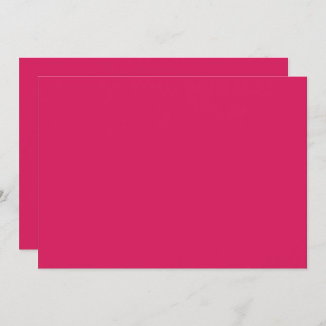 a pink background with a white border thank you card (Front/Back)