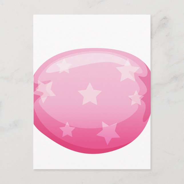 a pink candy postcard (Front)