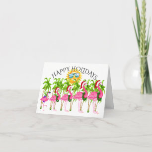 A Pink Flamingo Family Holiday HolidayZforDayz Card