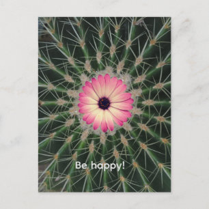 A pink flower postcard