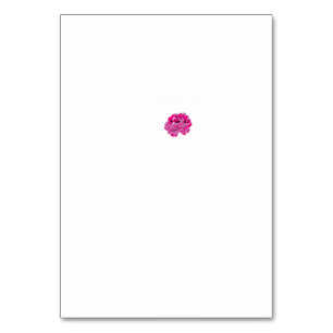 A pink flower with black spots on its petals, show table number
