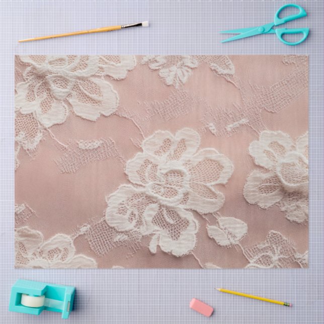 A Pink Lace Series Design #10 Tissue Paper (Craft)